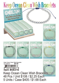 Keep Ocean Clean Wish Bracelets